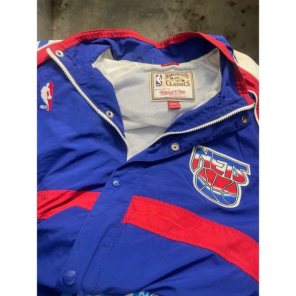 VTG Mitchell & Ness NBA Nets Jacket 1993-94 Hardwood Classics Pullover XL Rare - Picture 2 of 7